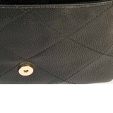 Elegant Black Rexine Quilted Stitch Handbag for Women