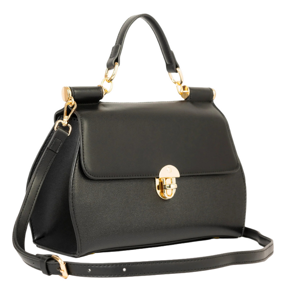 Stylish Black Rexine handbag for Women