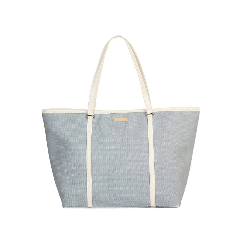 Stylish Grey Rexine Canvas Tote Bag for Women