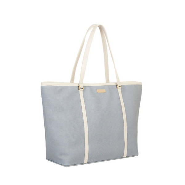 Stylish Grey Rexine Canvas Tote Bag for Women