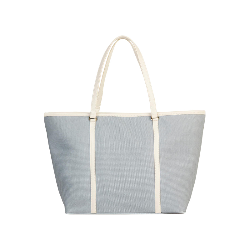 Stylish Grey Rexine Canvas Tote Bag for Women