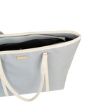 Stylish Grey Rexine Canvas Tote Bag for Women