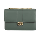 Elegant Dark Green Synthetic Leather Handbag for Women