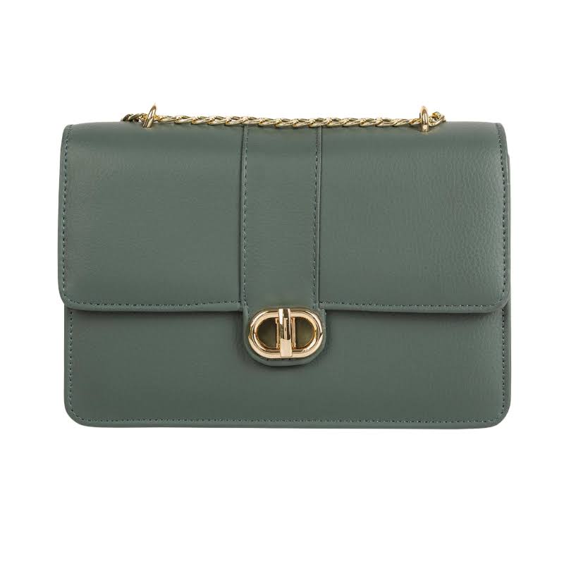 Elegant Dark Green Synthetic Leather Handbag for Women